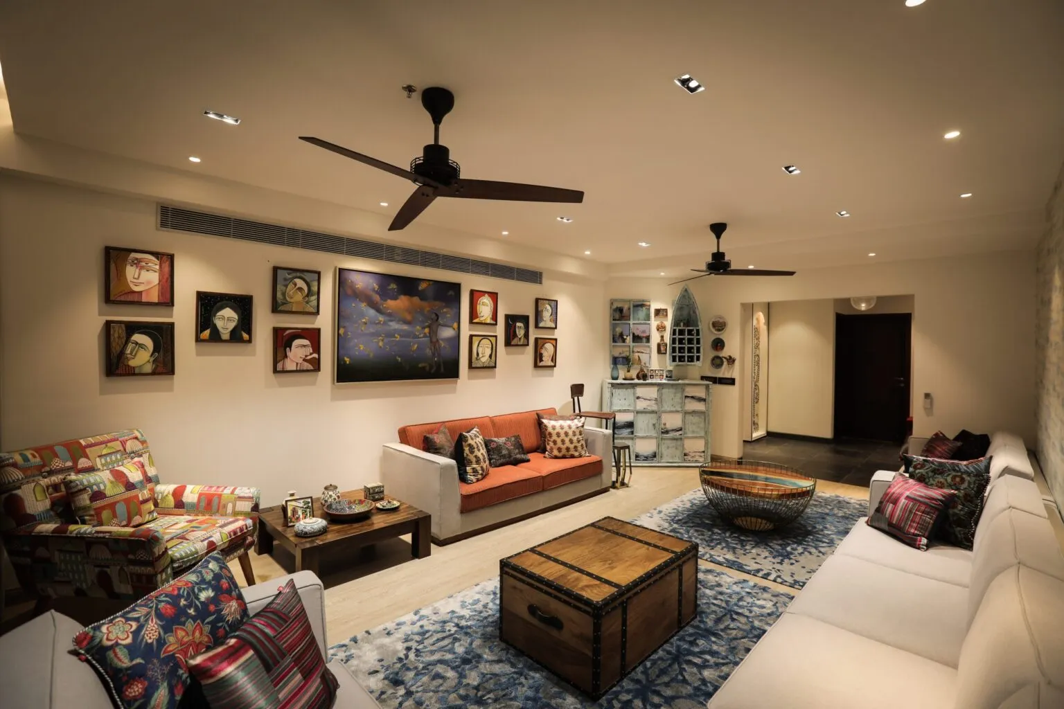 living room middle class indian home interior design Interior Design and architect for well being - Space Interface