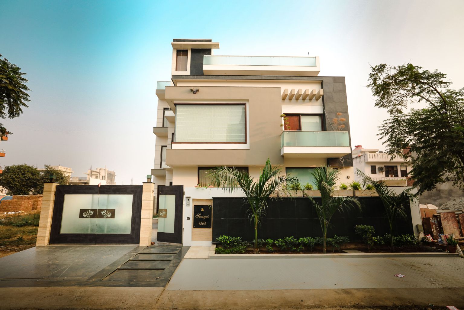 Facade – Builder floors Residential Architecture and interior design - Space Interface